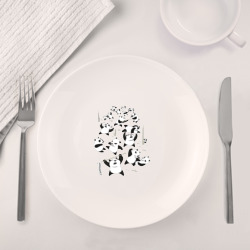 Набор: тарелка + кружка Драка панд - фото 2