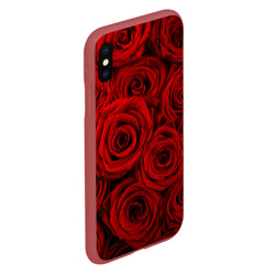 Чехол для iPhone XS Max матовый Красные розы - фото 2