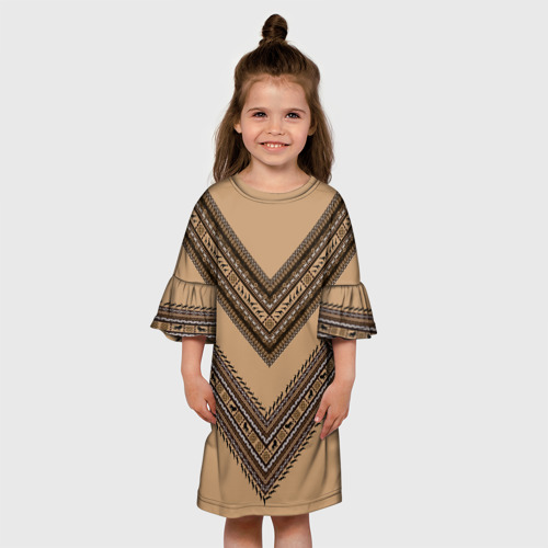 Детское платье 3D Tribal V-shape, цвет 3D печать - фото 4