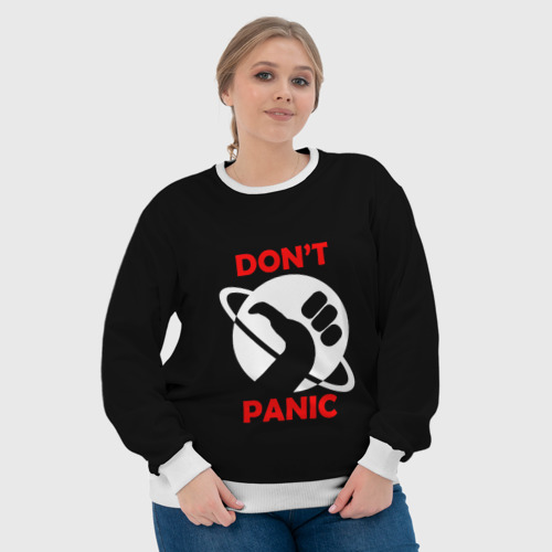 Женский свитшот 3D Don't panic, цвет 3D печать - фото 6