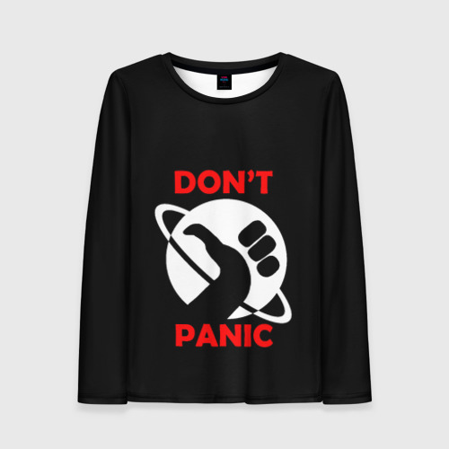 Женский лонгслив 3D Don't panic