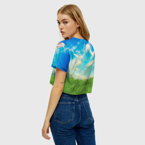 Женская футболка Crop-top 3D Пет-селфи, цвет 3D печать - фото 5