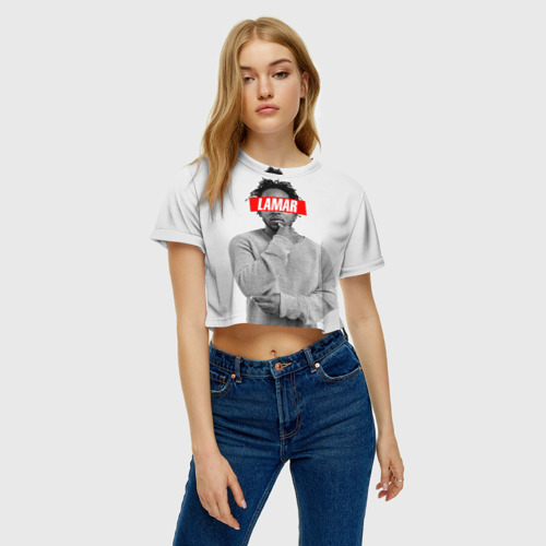 Женская футболка Crop-top 3D Lamar, цвет 3D печать - фото 3