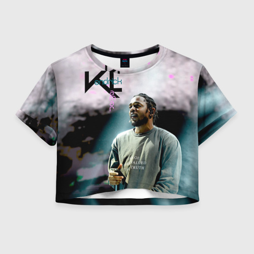 Женская футболка Crop-top 3D Kendrick Lamar, цвет 3D печать