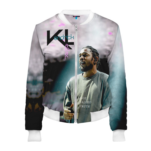 Женский бомбер 3D Kendrick Lamar, цвет белый