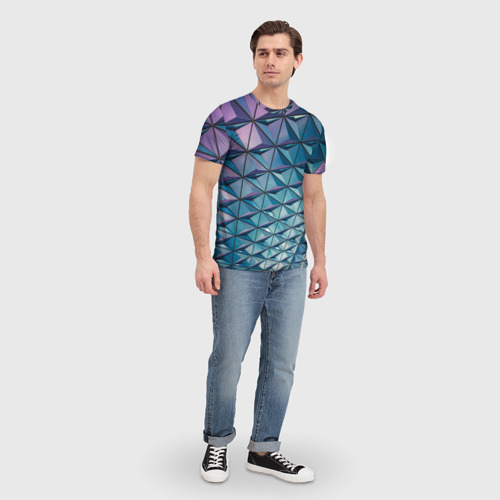 Мужская футболка 3D Текстура Polygonal, цвет 3D печать - фото 5