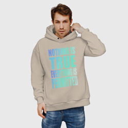 Мужское худи Oversize хлопок Ничто не истинно все дозволено - фото 2