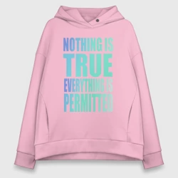 Женское худи Oversize хлопок Ничто не истинно все дозволено