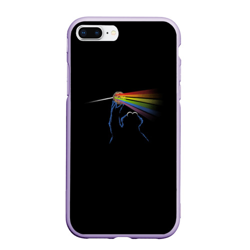 Чехол для iPhone 7Plus/8 Plus матовый Pink Floyd Cookie Monster, цвет светло-сиреневый