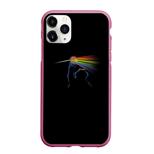 Чехол для iPhone 11 Pro матовый с принтом Pink Floyd Cookie Monster, вид спереди #2