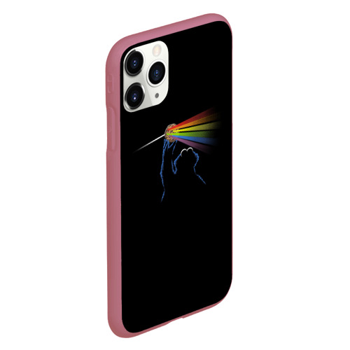 Чехол для iPhone 11 Pro матовый с принтом Pink Floyd Cookie Monster, вид сбоку #3