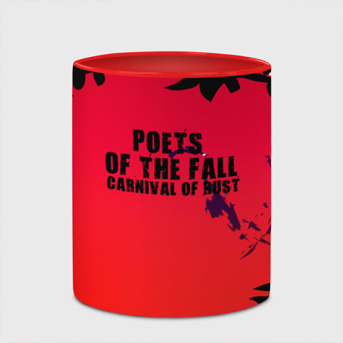 Кружка с полной запечаткой poets of the fall, цвет белый + красный - фото 4