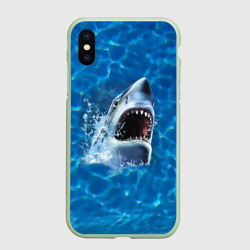 Чехол для iPhone XS Max матовый Пасть акулы