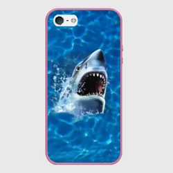 Чехол для iPhone 5/5S матовый Пасть акулы