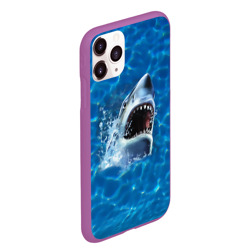 Чехол для iPhone 11 Pro Max матовый Пасть акулы - фото 2