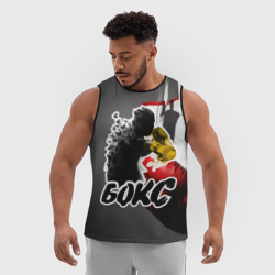 Мужская спортивная майка 3D Порхай как бабочка - фото 2