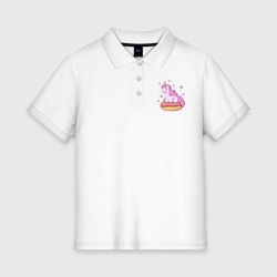 Женское поло хлопок Единорог