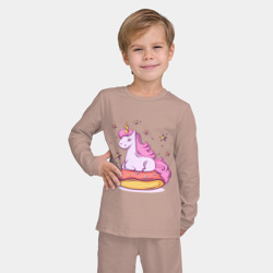 Детская пижама с лонгсливом хлопок Единорог - фото 2