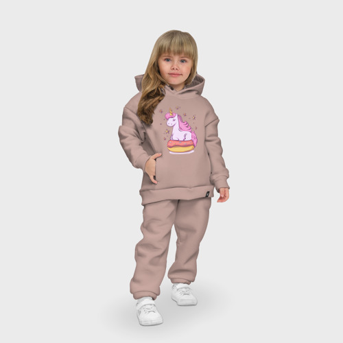 Детский костюм хлопок Oversize Единорог, цвет пыльно-розовый - фото 7