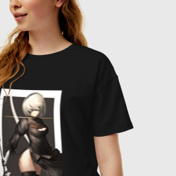 Женская футболка хлопок Oversize Nier Automata - фото 2