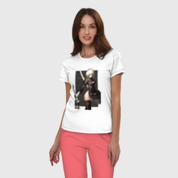 Женская пижама с белой футболкой хлопок Nier Automata - фото 2