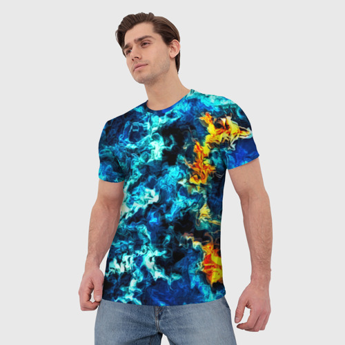 Мужская футболка 3D Frozen abstraction, цвет 3D печать - фото 3