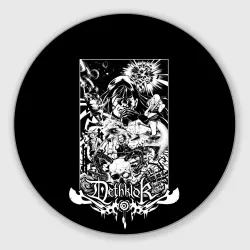Круглый коврик для мышки Metalocalypse Dethklok band