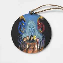 Деревянная игрушка круг Metalocalypse - Dethklok band