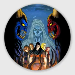 Круглый коврик для мышки Metalocalypse - Dethklok band