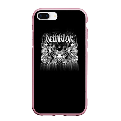 Чехол для iPhone 7Plus/8 Plus матовый Metalocalypse (Dethklok) 8, цвет розовый