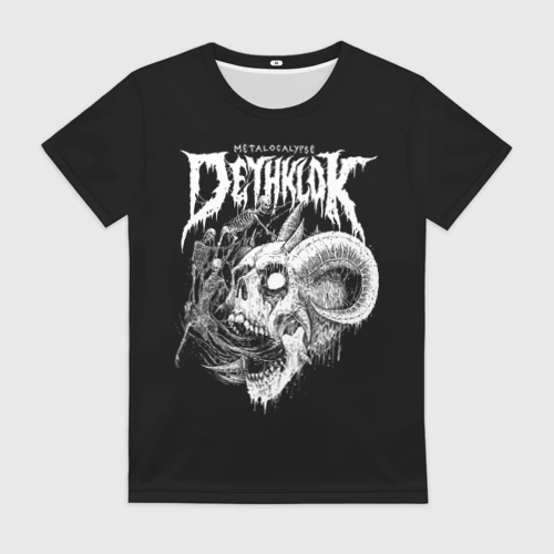 Женская футболка 3D Metalocalypse - Dethklok rock band