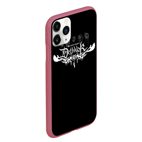 Чехол для iPhone 11 Pro Max матовый Metalocalypse Dethklok 11, цвет малиновый - фото 3