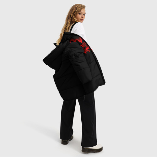 Женская зимняя куртка Oversize Metalocalypse (Dethklok) 1, цвет черный - фото 5