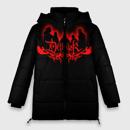 Женская зимняя куртка Oversize Metalocalypse (Dethklok) 1, цвет черный