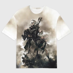 Женская футболка oversize 3D Nier Automata