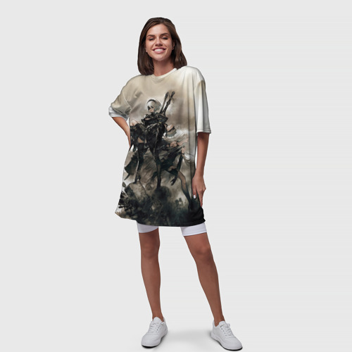 Платье-футболка 3D Nier Automata, цвет 3D печать - фото 5