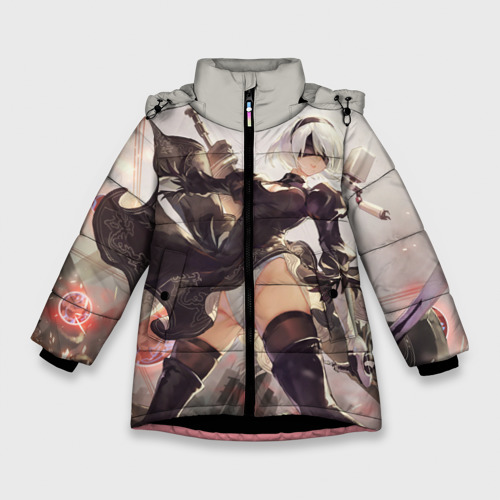 Зимняя куртка для девочек 3D Nier Automata, цвет черный