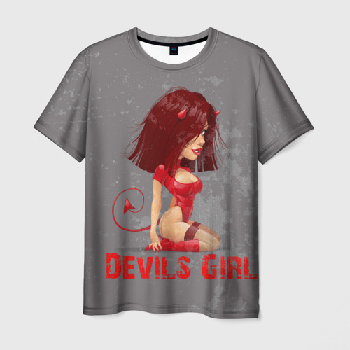 Мужская футболка 3D Devils Girl