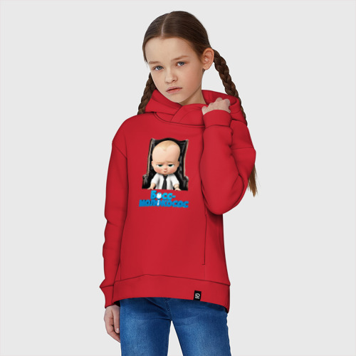 Детское худи Oversize хлопок Boss Baby, цвет красный - фото 3