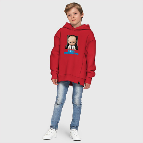 Детское худи Oversize хлопок Boss Baby, цвет красный - фото 11