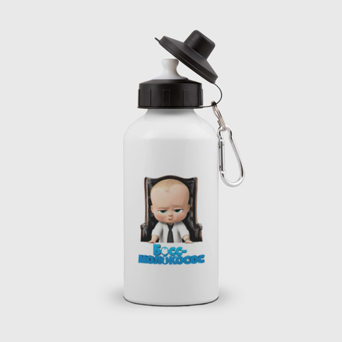 Бутылка спортивная с принтом Boss Baby, вид спереди №1