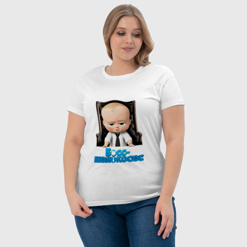 Женская футболка хлопок с принтом Boss Baby, фото #4