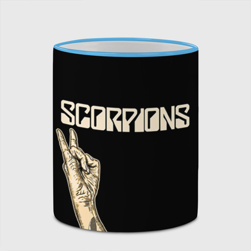 Кружка с полной запечаткой Scorpions, цвет Кант небесно-голубой - фото 4