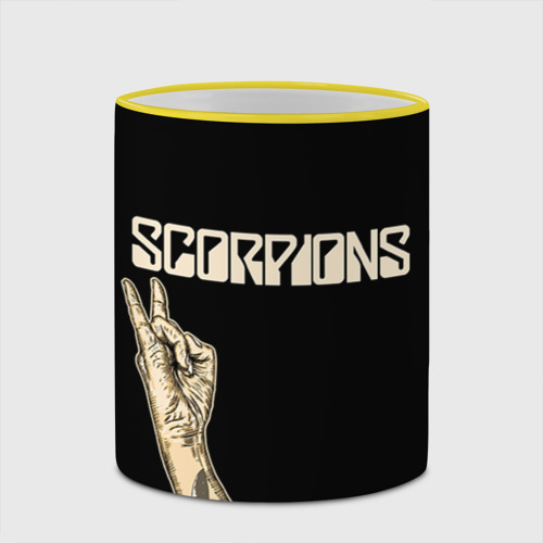 Кружка с полной запечаткой Scorpions, цвет Кант желтый - фото 4