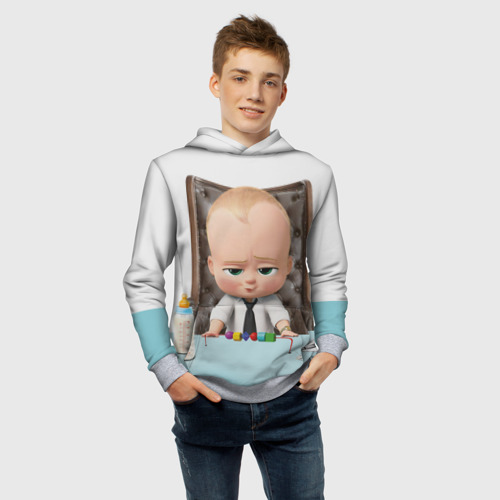 Детская толстовка 3D Boss Baby, цвет меланж - фото 6