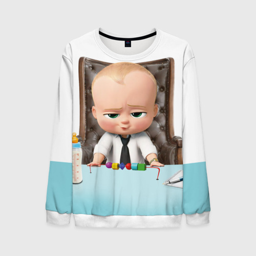 Мужской свитшот 3D Boss Baby, цвет белый