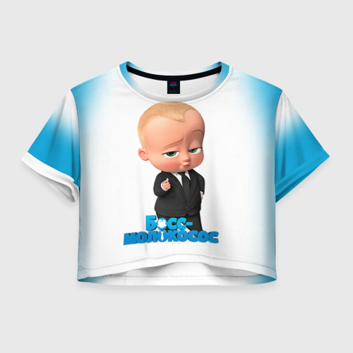 Женская футболка Crop-top 3D Boss Baby, цвет 3D печать