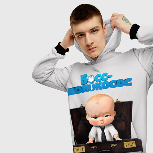 Мужская толстовка 3D Boss Baby, цвет черный - фото 5