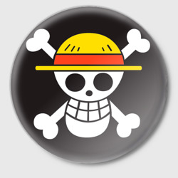Пират в соломенной шляпе – Значок с принтом купить