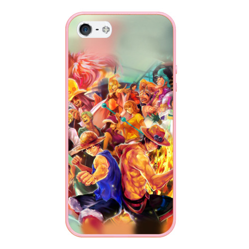 Чехол для iPhone 5/5S матовый Реалистичные пираты One piece